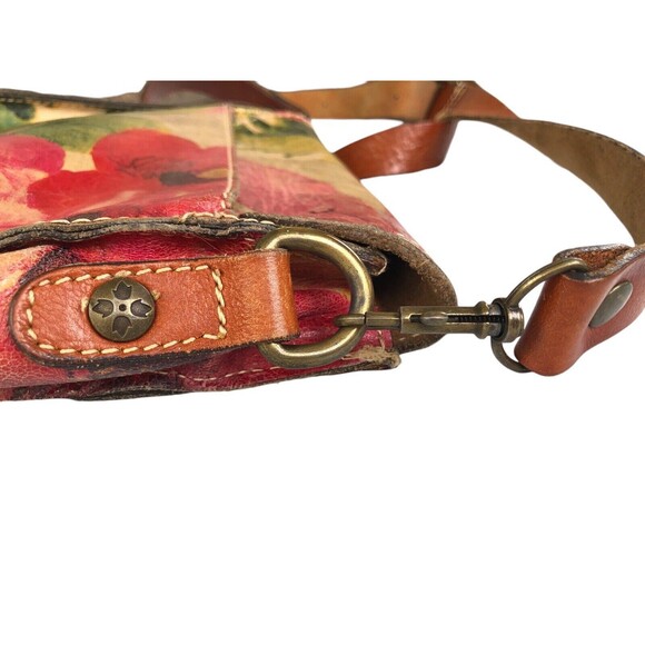 PATRICIA NASH Floral Flap Leather Crossbody Bag Purse - Picture 15 of 16